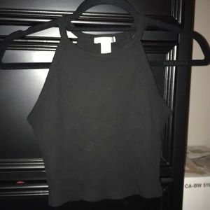 Ribbed Halter Crop Top🖤